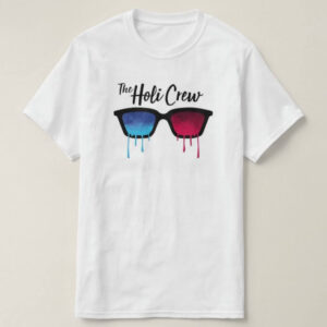 Graphic Printed T-Shirt for Happy Holi Tshirt | Casual Half Sleeve Round Neck T-Shirt