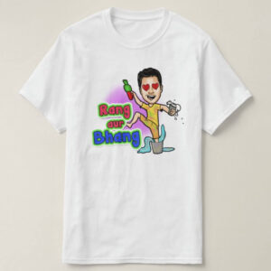 Graphic Printed T-Shirt for Happy Holi Tshirt | Casual Half Sleeve Round Neck T-Shirt