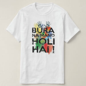Graphic Printed T-Shirt for Happy Holi Tshirt | Casual Half Sleeve Round Neck T-Shirt