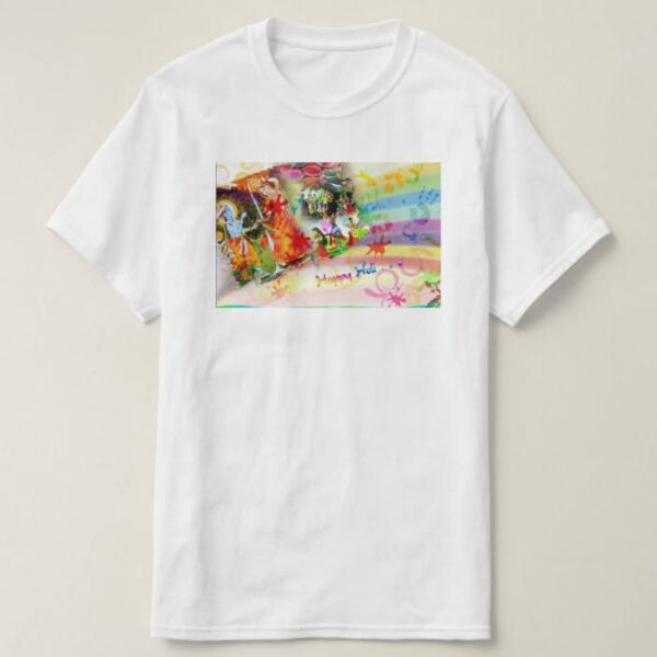 Graphic Printed T-Shirt for Happy Holi Tshirt | Casual Half Sleeve Round Neck T-Shirt
