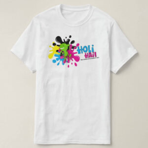 Graphic Printed T-Shirt for Happy Holi Tshirt | Casual Half Sleeve Round Neck T-Shirt