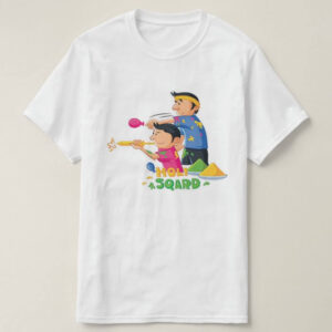 Graphic Printed T-Shirt for Happy Holi Tshirt Kids Casual Half Round Neck T-Shirt