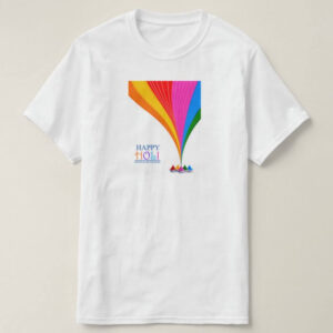 Graphic Printed T-Shirt for Happy Holi Tshirt | Casual Half Sleeve Round Neck T-Shirt