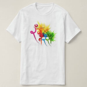 Graphic Printed T-Shirt for Happy Holi Tshirt | Casual Half Sleeve Round Neck T-Shirt