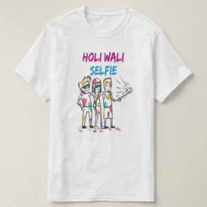Graphic Printed T-Shirt for Happy Holi Tshirt | Casual Half Sleeve Round Neck T-Shirt