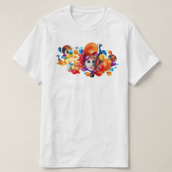 Graphic Printed T-Shirt for Happy Holi Tshirt | Casual Half Sleeve Round Neck T-Shirt