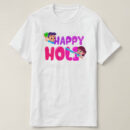 Graphic Printed T-Shirt for Happy Holi Tshirt Kids Casual Half Round Neck T-Shirt