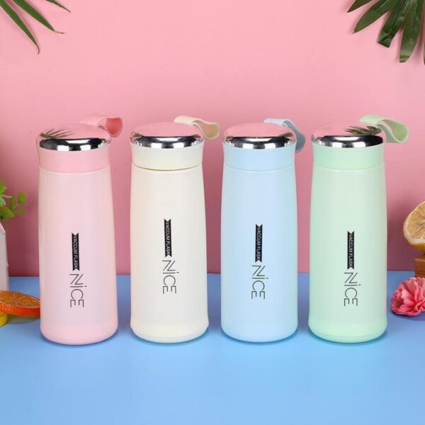 Nice Glass Water Bottle (1 piece,500 ML) - Multicolor glass bottle is ideal for hot or cold drinks, still or carbonated, leftover storage.