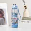 Space-Themed Astronaut Water Bottle with Straw, Polycarbonate Lightweight PC, PVC-Free, Hand Wash Season Gift Pink