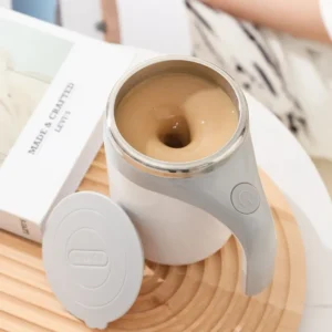 Stirring Coffee Mug | Stainless Steel Mug for Milk | Travel Mixing Cup | Suitable for Coffee/Milk / Hot Chocolat |Battery Operated