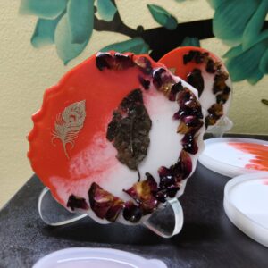 Pooja Coaster (Preserve Vansi Vat leaf and Radha Rani Temple Flower Barsana)